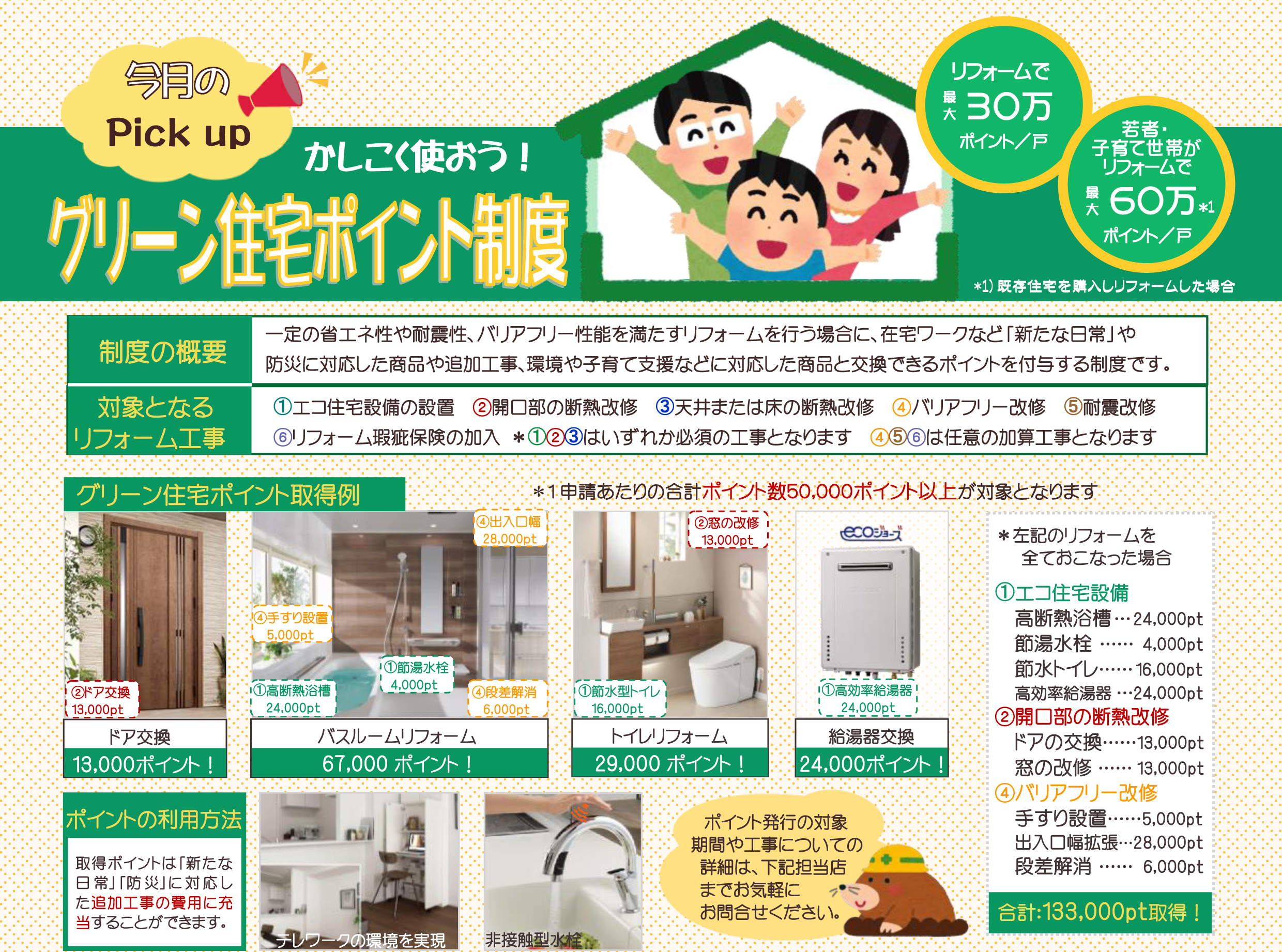 かしこく使おう！グリーン住宅ポイント制度