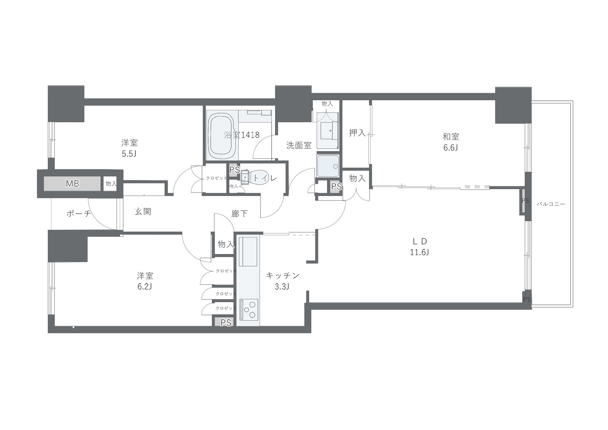 間取り図before