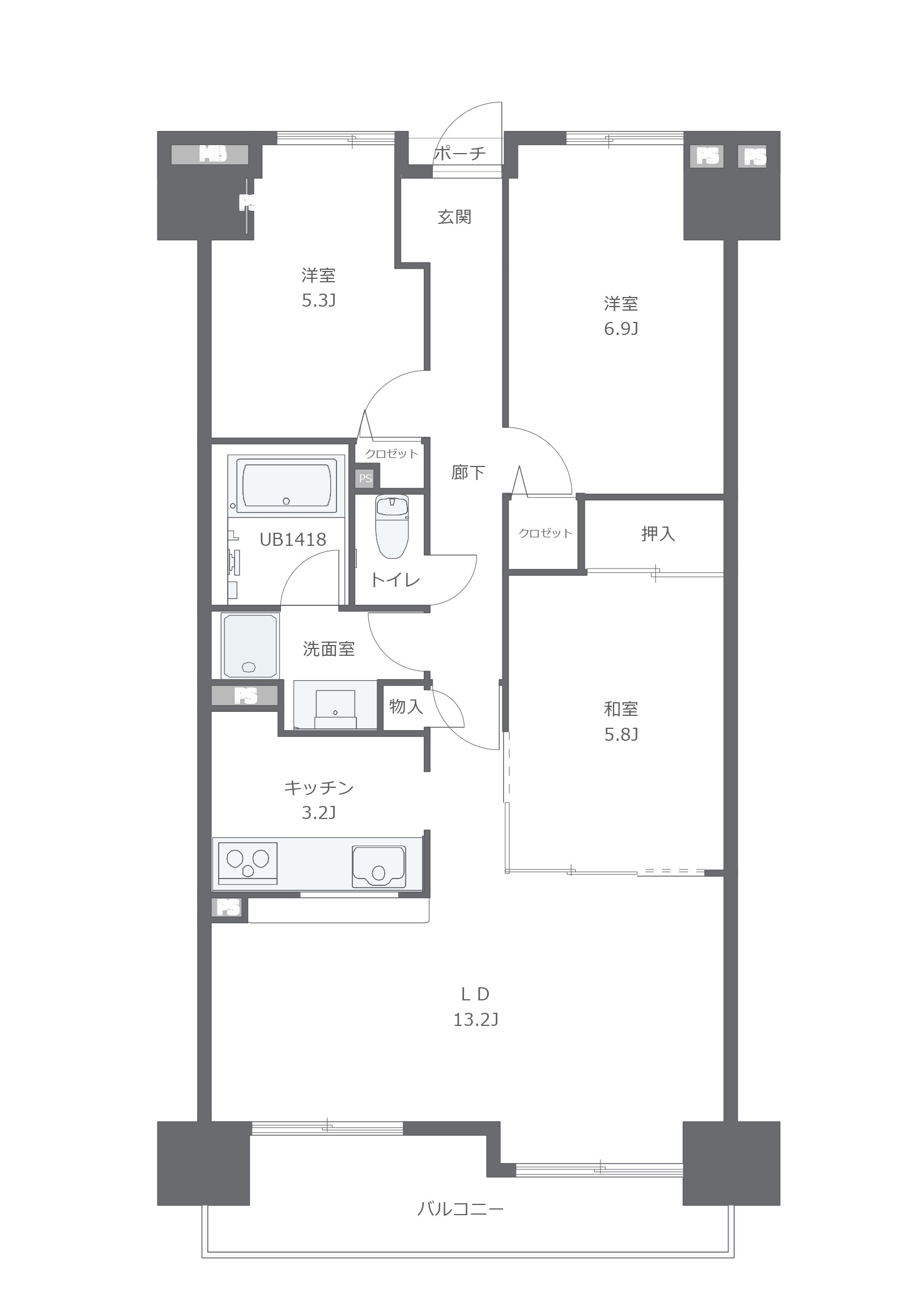 間取り図before